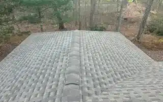 Professional roof replacement and Broan vent installation completed in Stonington CT by Pawcatuck Roofing Company.