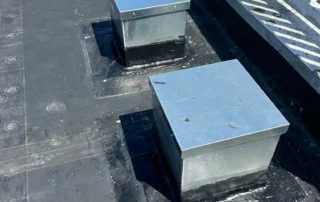 Commercial roof HVAC curb installation completed in Stonington, CT by Pawcatuck Commercial Roofing